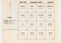 Index Map, Missaukee County 1958